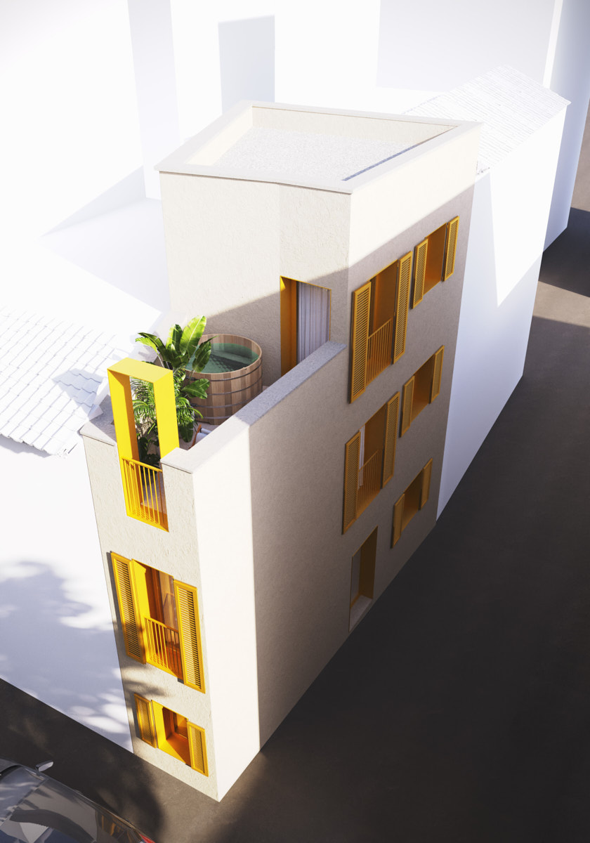 Proyecto de Vivienda Urbana con Terraza Verde