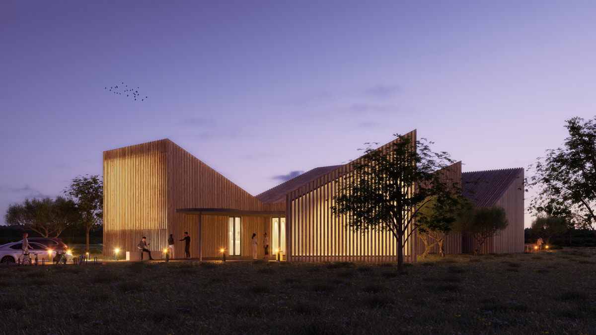 Casa de Estilo Contemporáneo con Fachada de Madera La Vera Cáceres