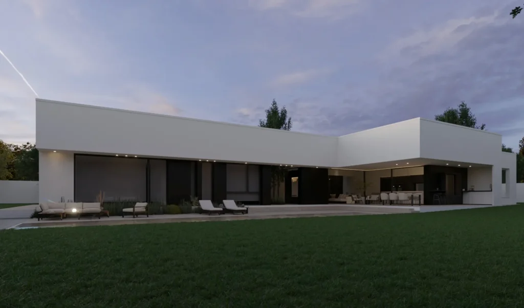 Zona ocio Vivienda diseño moderno. Nuba Arquitectura